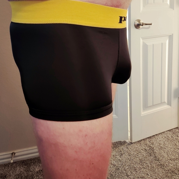 Men's Underwear Boxer Briefs Size XL Papi Black Yellow Band - Picture 6 of 6